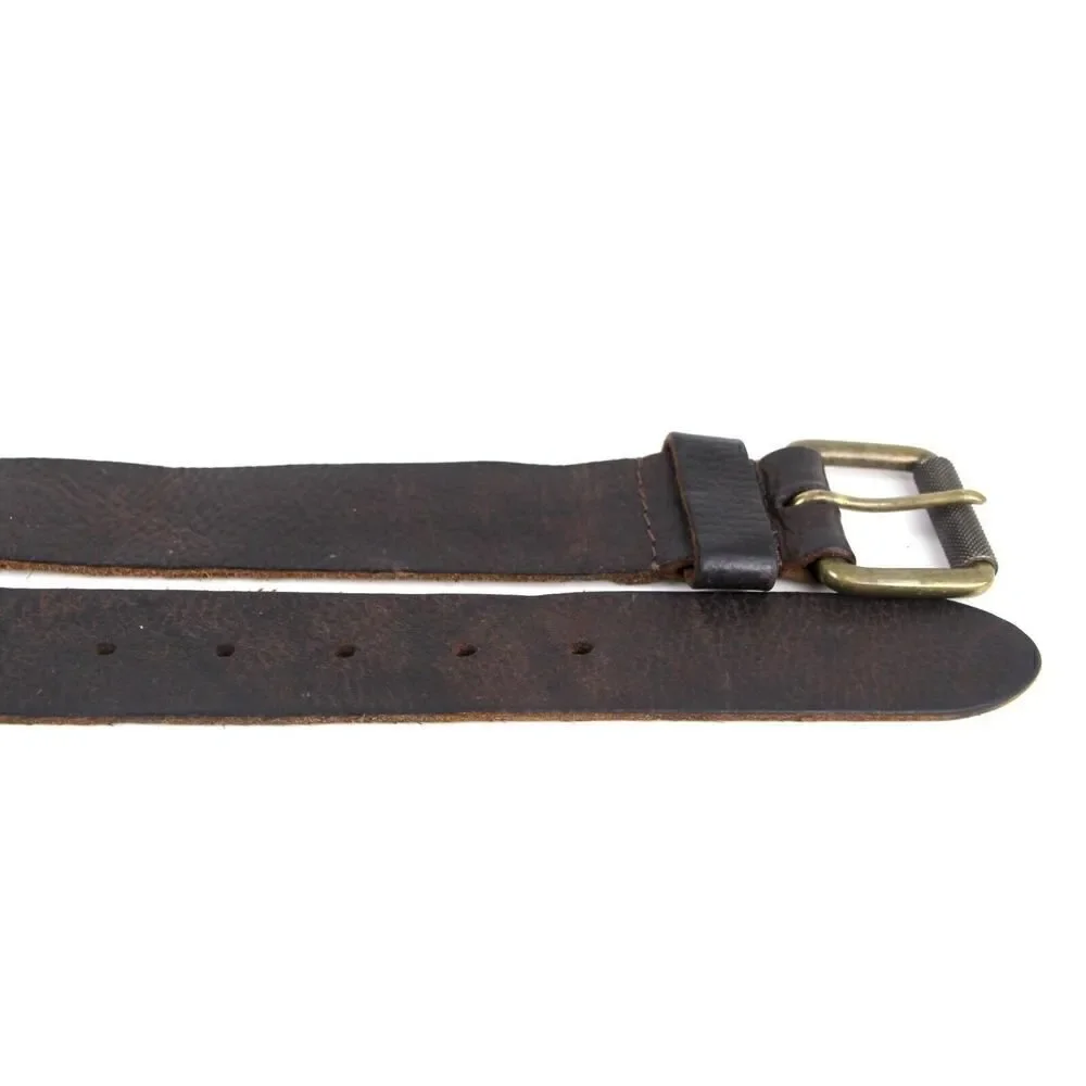 PEBBLED BROWN GENUINE LEATHER 1 3/8